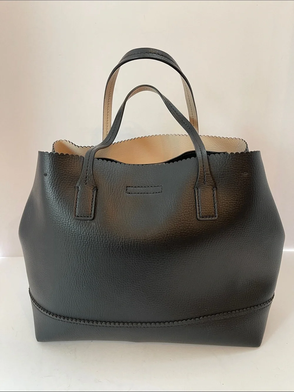 KATE SPADE BLACK BOW DETAIL LEATHER BAG